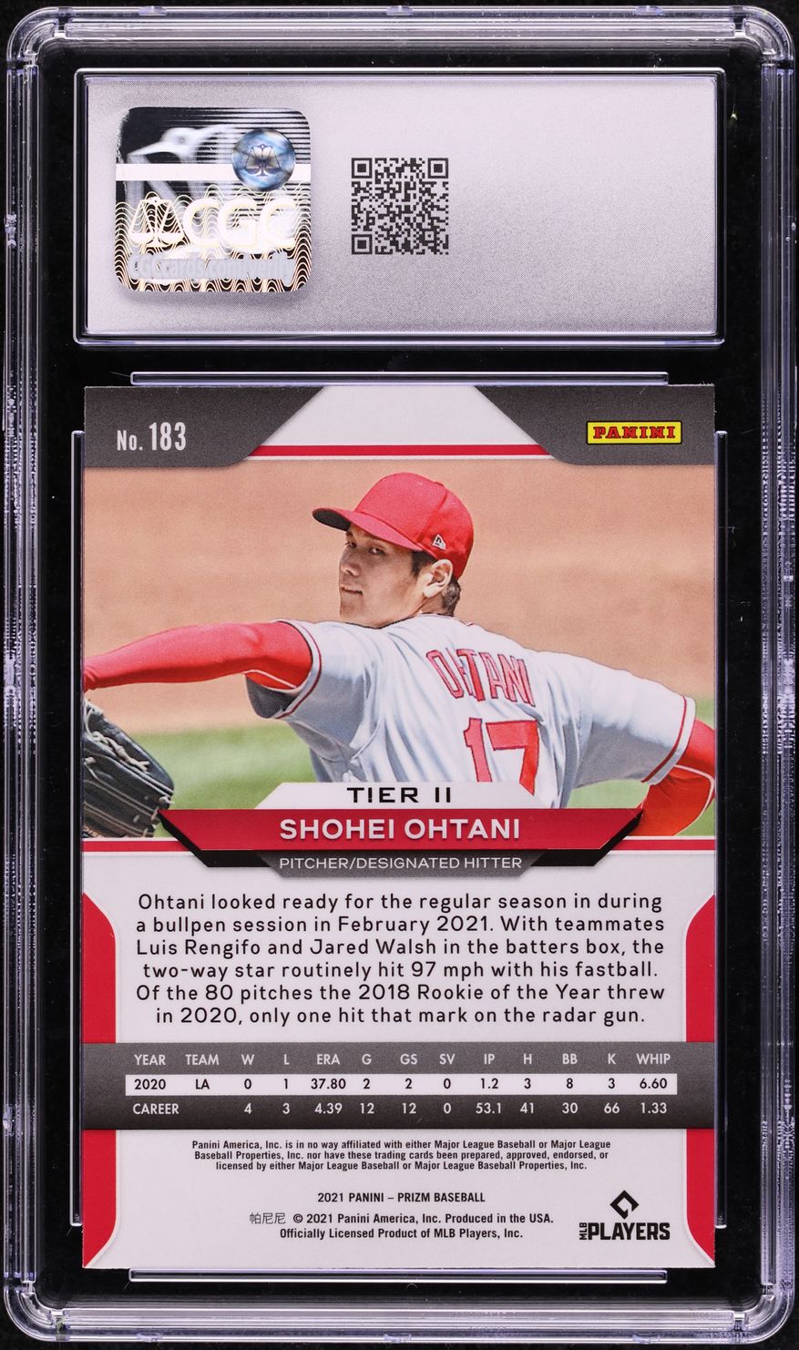 2021 Panini Prizm Shohei Ohtani #183 CGC 9 MINT