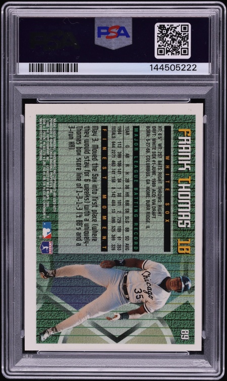 1995 Finest Refractor w/ Coating Frank Thomas #89 PSA 8 NM-MT