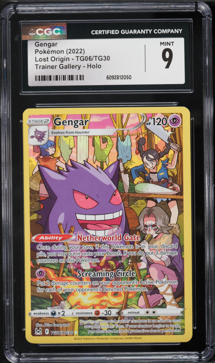 2022 Pokemon Sword & Shield Lost Origin Full Art Gengar #TG06 CGC 9 ...