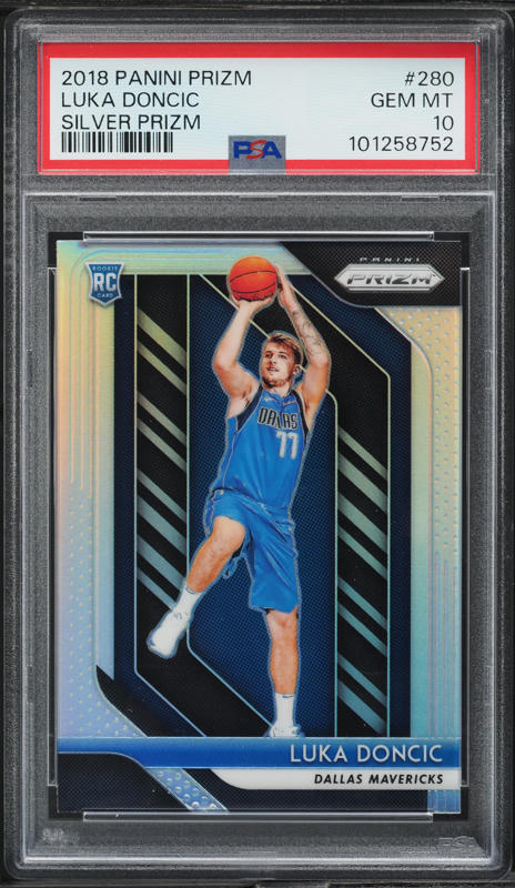 2019 Hoops Premium Stock Red Flash Luka Doncic #39 PSA 10