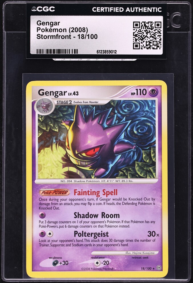 2008 Pokemon Diamond & Pearl Stormfront Gengar #18 CGC AUTH