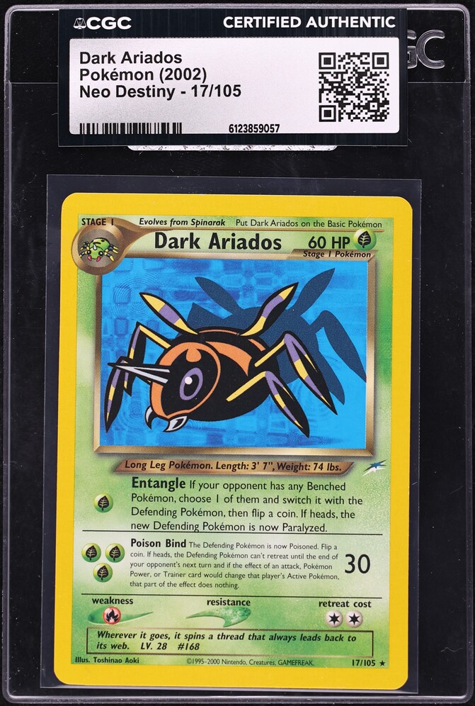 2002 Pokemon Neo Destiny Dark Ariados #17 CGC AUTH