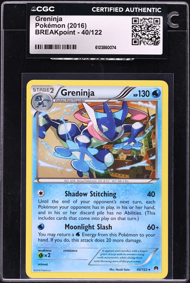 2016 Pokemon XY BREAKpoint Greninja #40 CGC AUTH