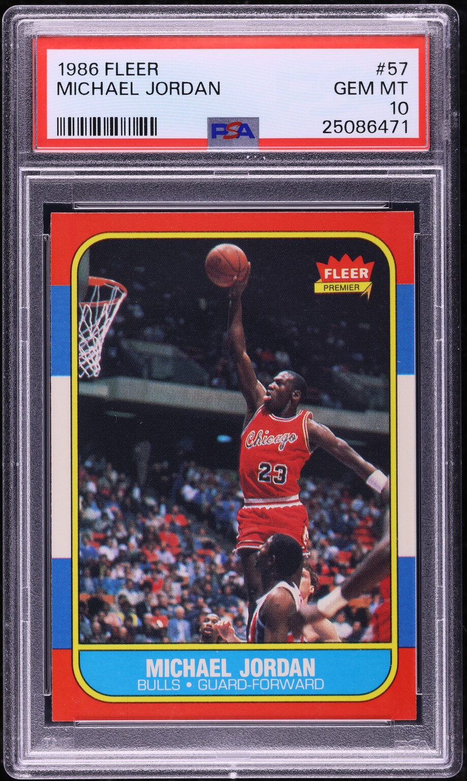 1986 Fleer Basketball Michael Jordan ROOKIE #57 PSA 10 GEM MINT