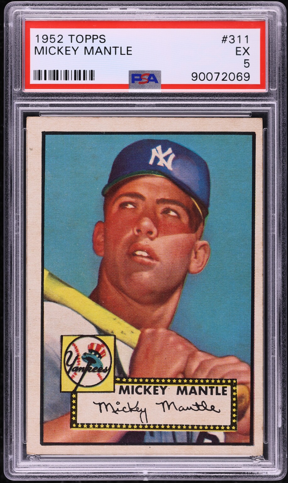 1952 Topps Mickey Mantle #311 PSA 5 EX