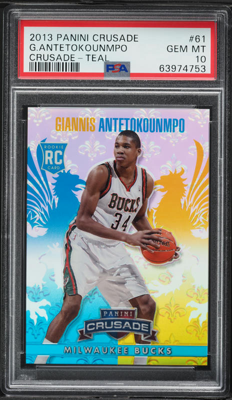 2013 Panini Crusade Giannis Antetokounmpo ROOKIE #122 PSA 10