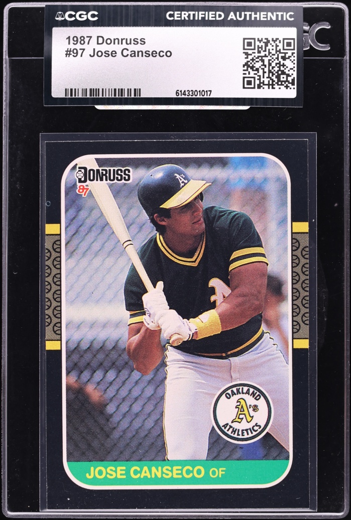 1987 Donruss Jose Canseco ROOKIE #97 CGC AUTH
