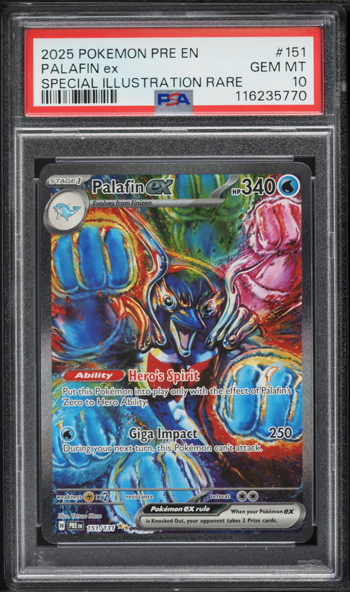 2025 Pokemon Scarlet & Violet Prismatic Evolutions SIR Palafin ex #151 PSA 10 GEM MINT