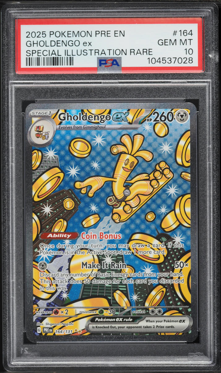 2025 Pokemon Scarlet & Violet Prismatic Evolutions SIR Gholdengo ex #164 PSA 10 GEM MINT