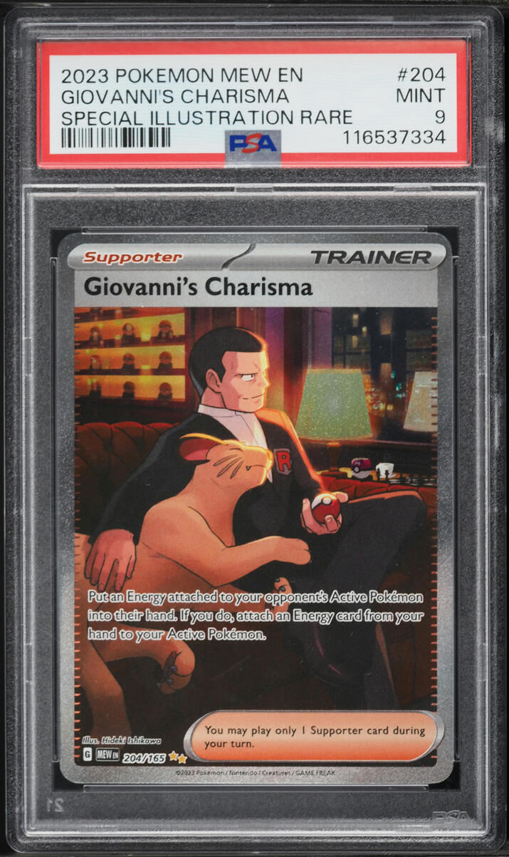 2023 Pokemon Scarlet & Violet 151 SIR Giovanni's Charisma #204 PSA 9 MINT