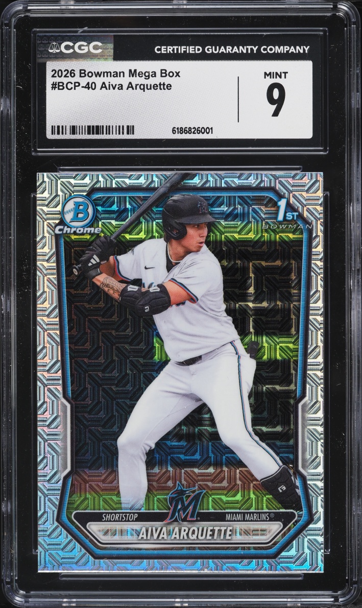 2026 Bowman Chrome Mega Box Aiva Arquette #BCP-40 CGC 9 MINT