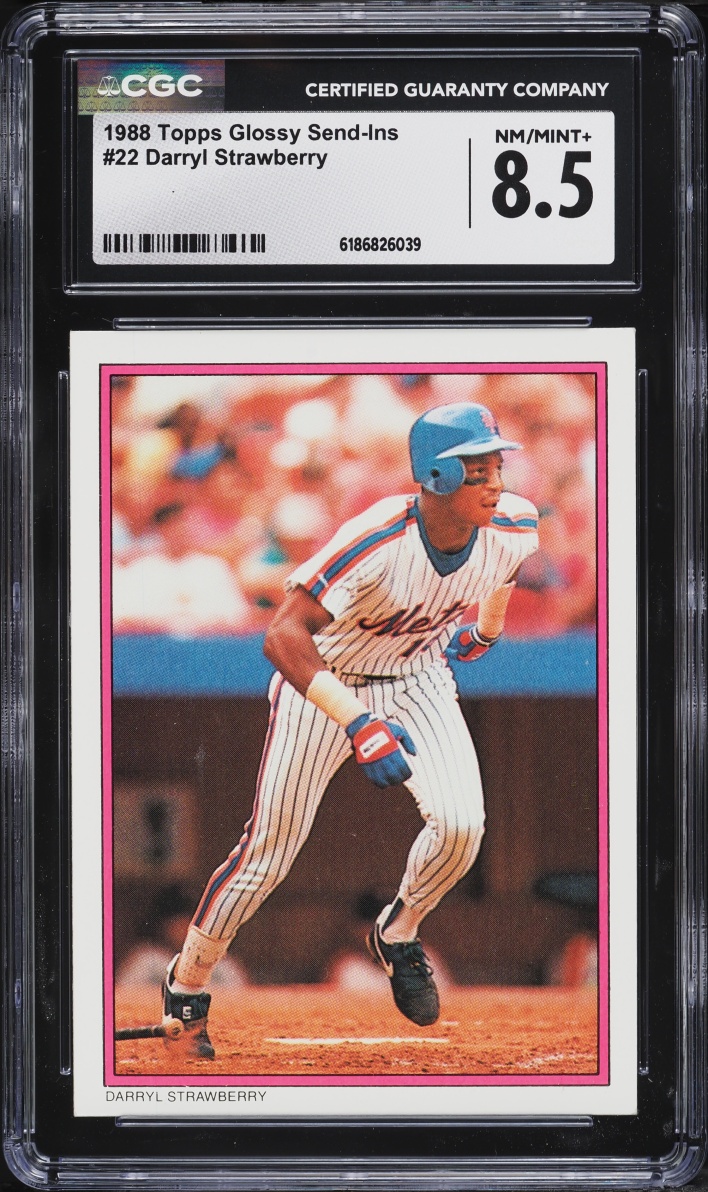 1988 Topps Glossy Send-Ins Darryl Strawberry #22 CGC 8.5 NM-MT+