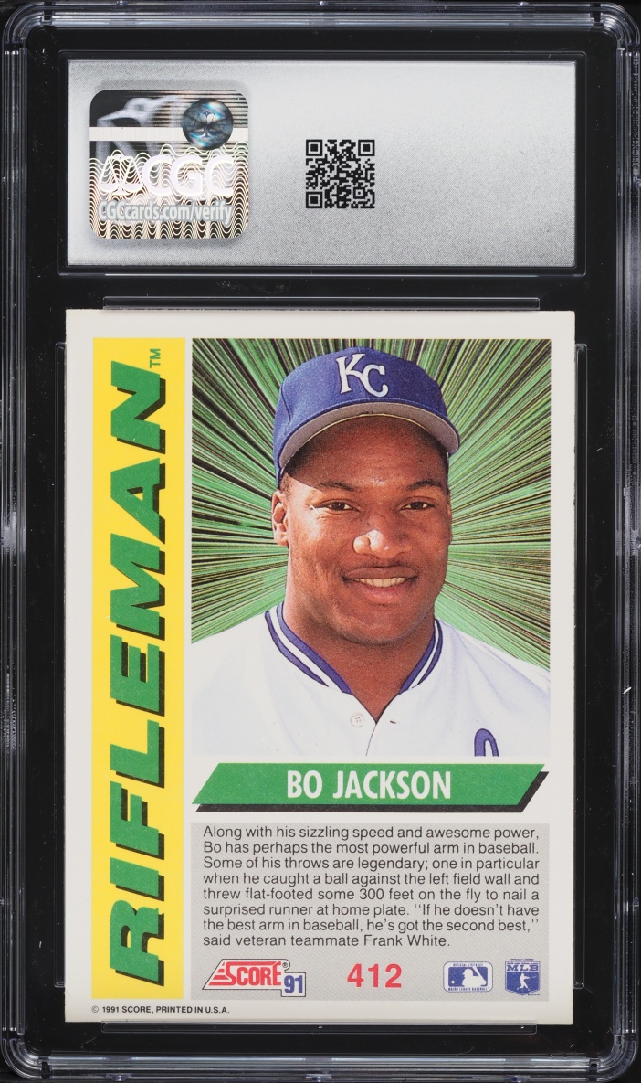 1991 Score Bo Jackson #412 CGC 9 MINT