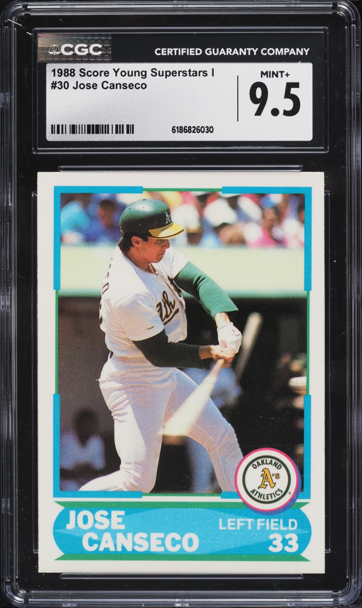 1988 Score Young Superstars I Jose Canseco #30 CGC 9.5 MINT+