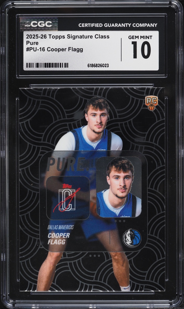 2025 Topps Signature Class Pure Cooper Flagg ROOKIE #PU-16 CGC 10 GEM MINT