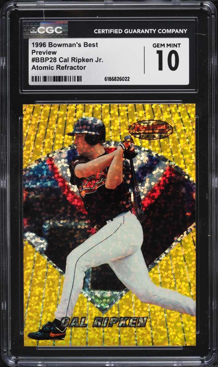 1996 Bowman's Best Preview Atomic Refractor Cal Ripken Jr. #BBP28 CGC 10 GEM MINT