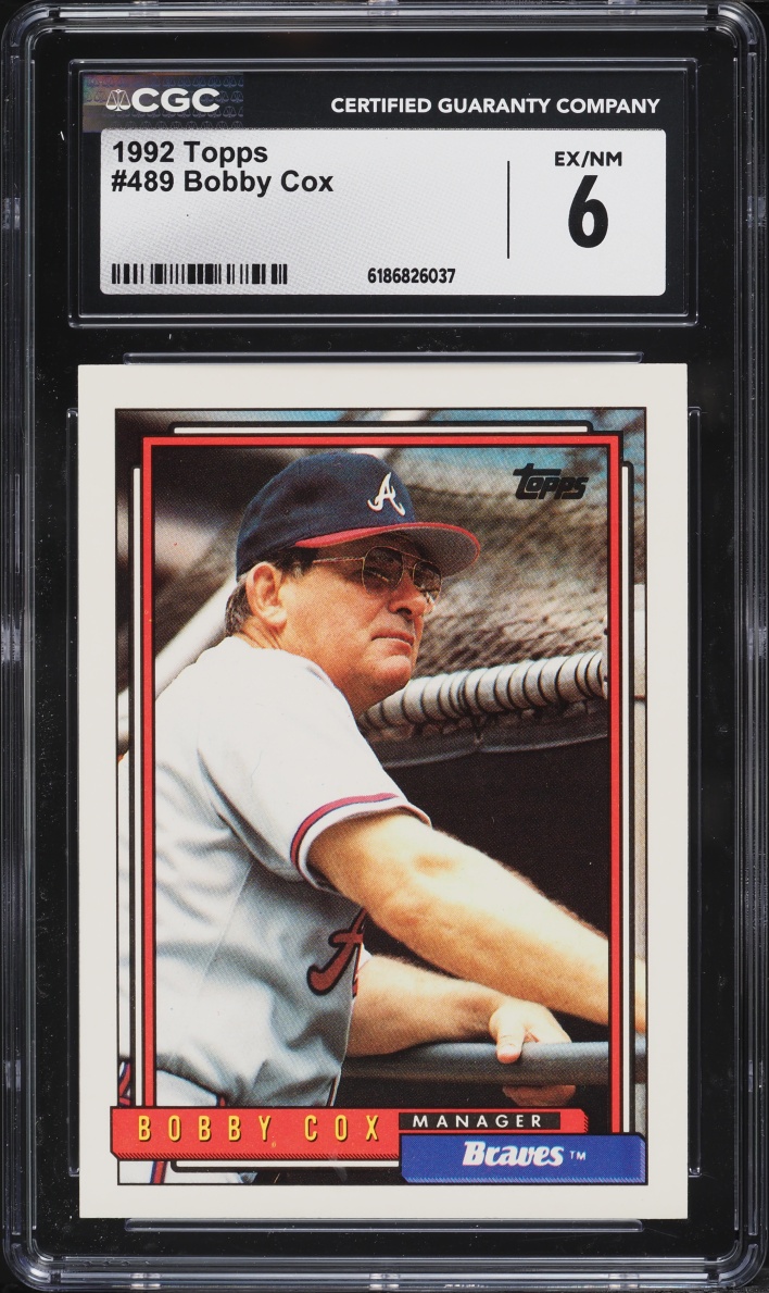 1992 Topps Bobby Cox #489 CGC 6 EXMT
