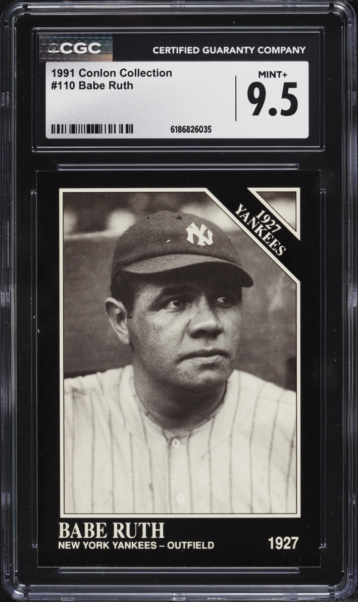 1991 Conlon Collection Babe Ruth #110 CGC 9.5 MINT+