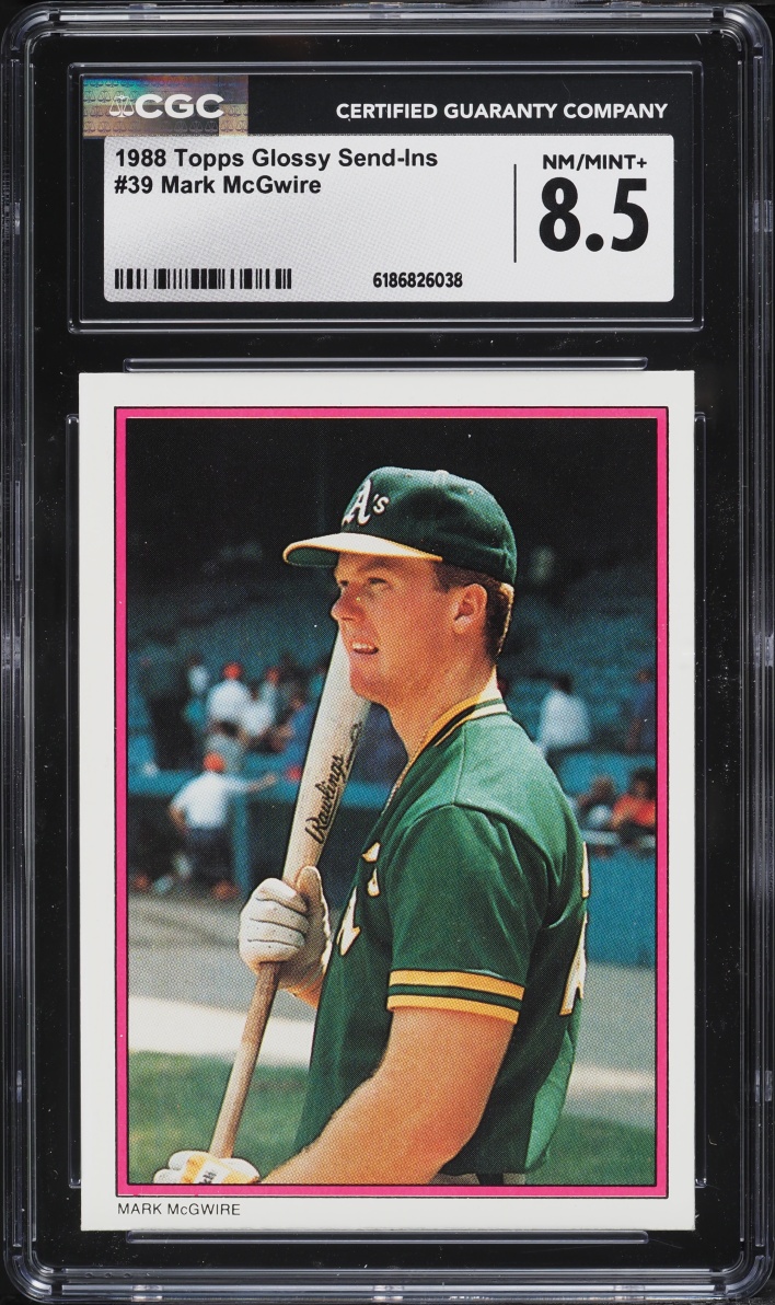 1988 Topps Glossy Send-Ins Mark McGwire #39 CGC 8.5 NM-MT+