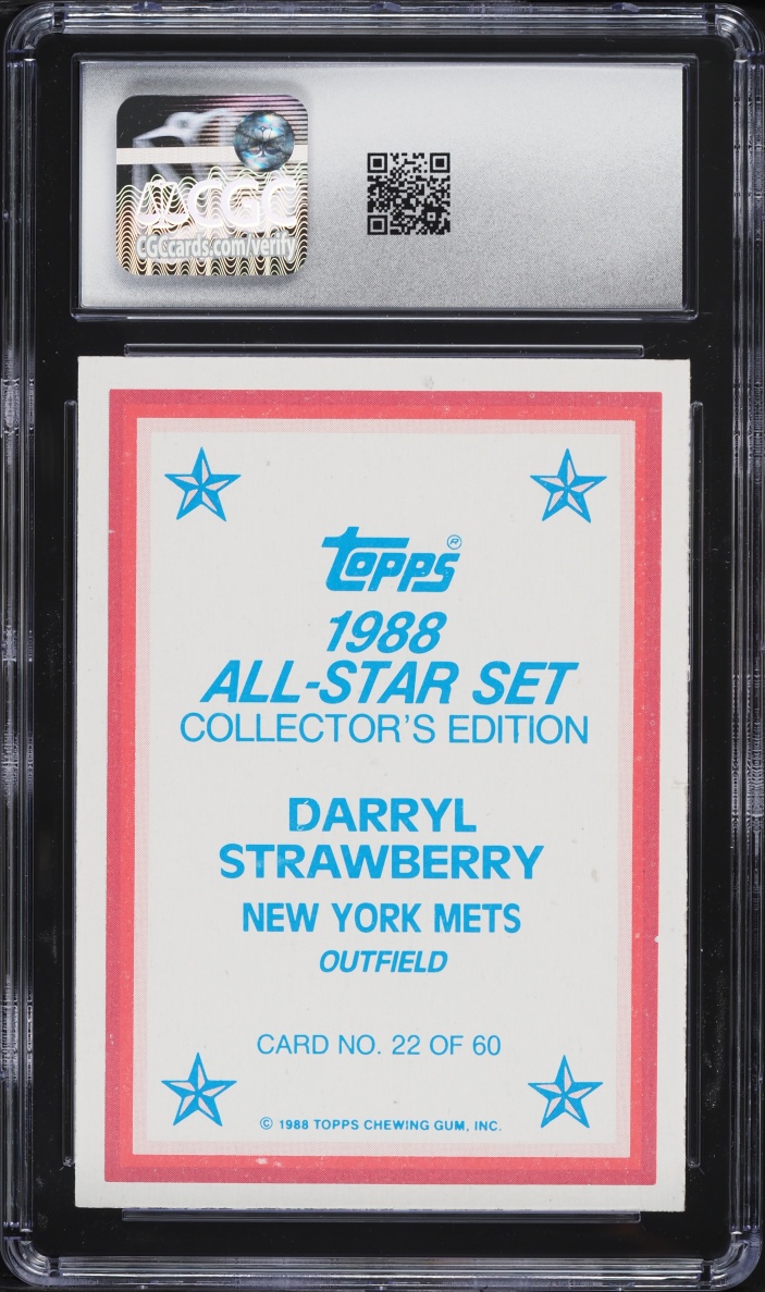 1988 Topps Glossy Send-Ins Darryl Strawberry #22 CGC 8.5 NM-MT+