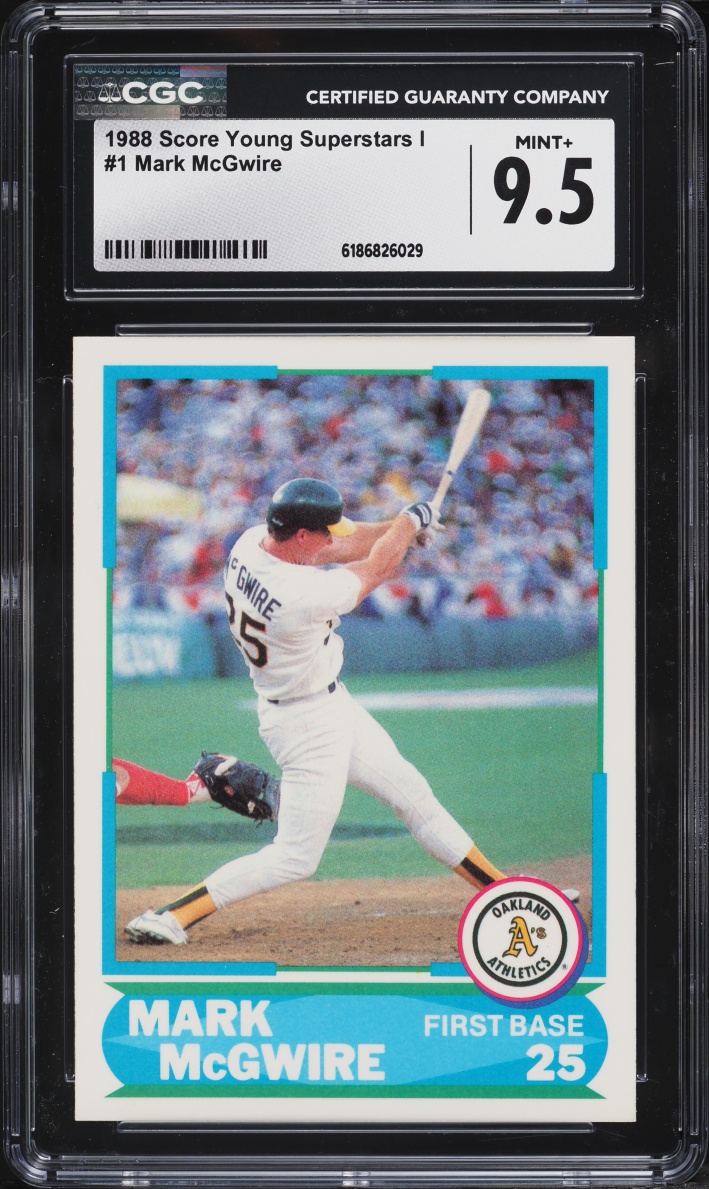 1988 Score Young Superstars I Mark McGwire #1 CGC 9.5 MINT+