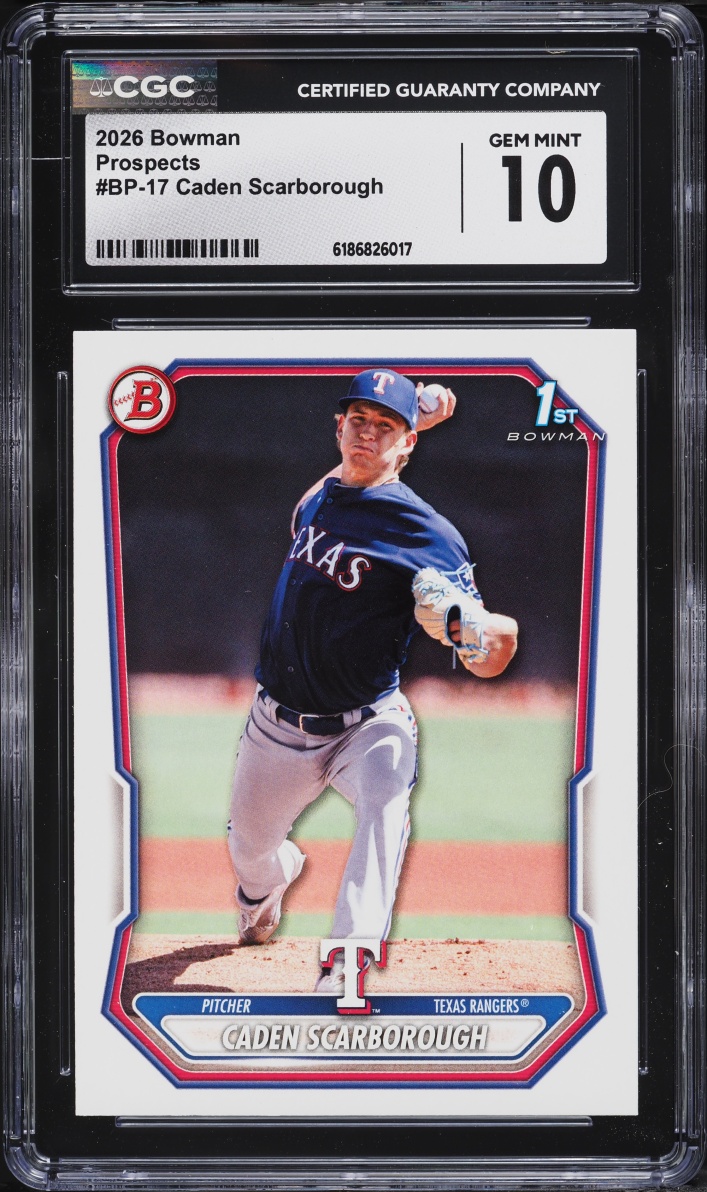 2026 Bowman Caden Scarborough PROSPECT #BP-17 CGC 10 GEM MINT