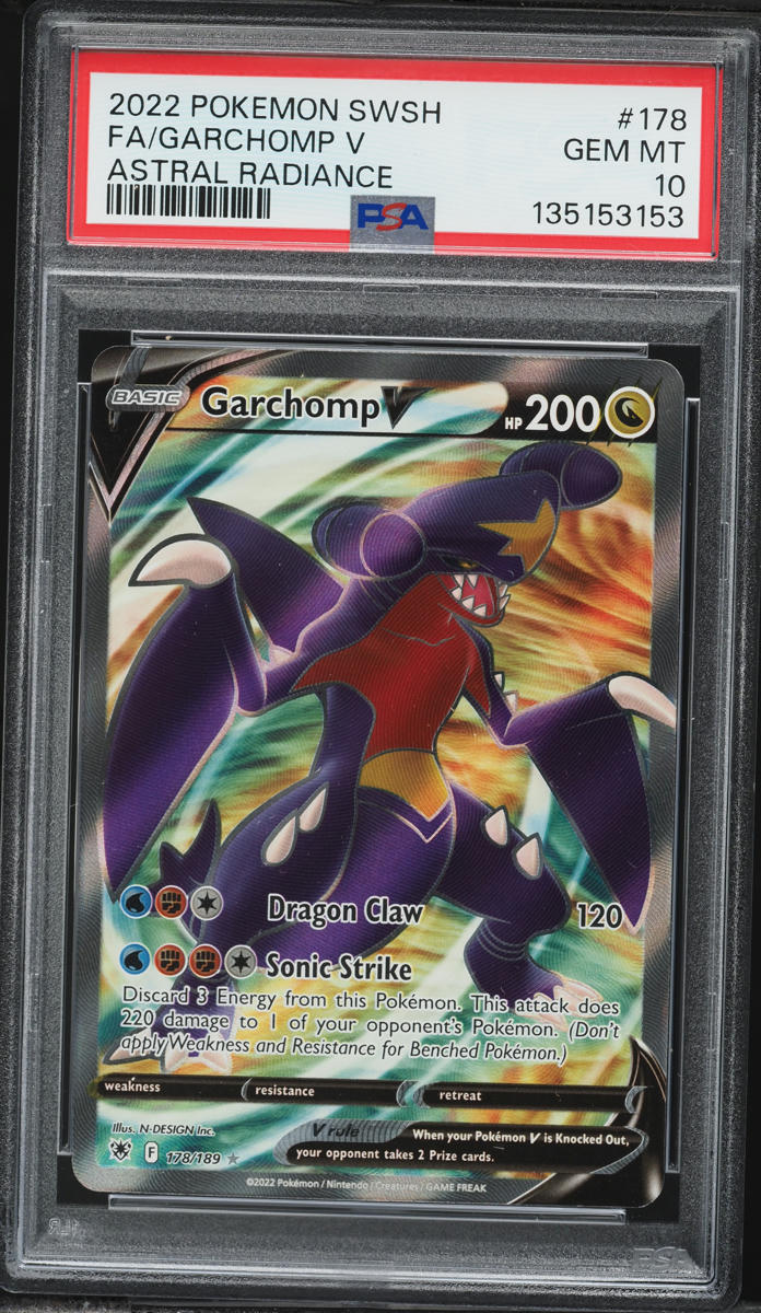 2022 Pokemon Sword & Shield Astral Radiance Full Art Garchomp V #178 PSA 10 GEM MINT