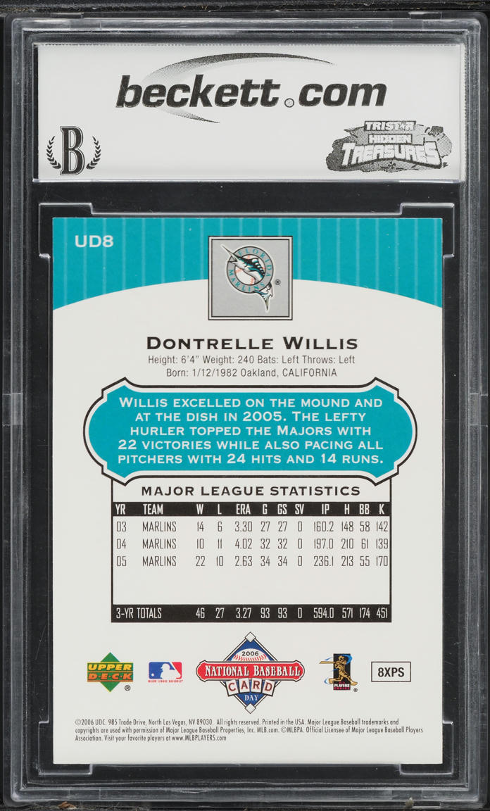 2006 Upper Deck National Baseball Card Day Dontrelle Willis #UD8 BCCG 10