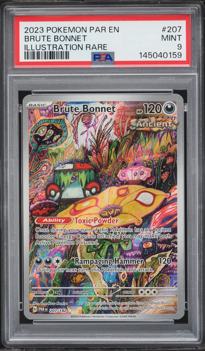 2023 Pokemon Scarlet & Violet Paradox Rift IR Brute Bonnet #207 PSA 9 MINT