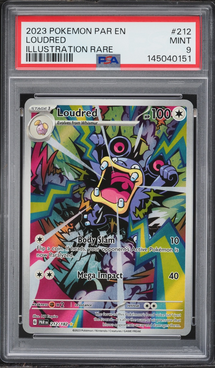 2023 Pokemon Scarlet & Violet Paradox Rift IR Loudred #212 PSA 9 MINT