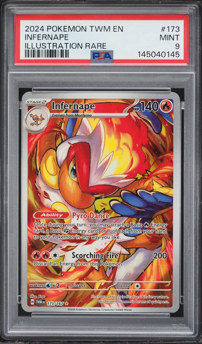 2024 Pokemon Scarlet & Violet Twilight Masquerade IR Infernape #173 PSA 9 MINT
