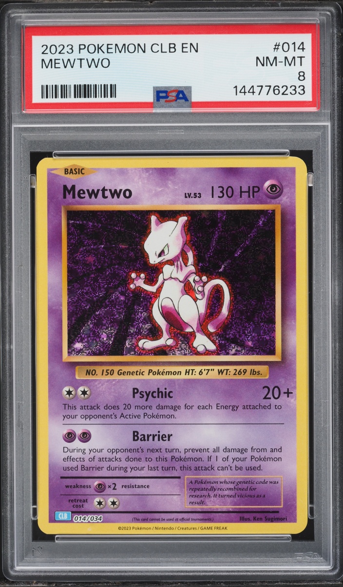 2023 Pokemon TCG Classic Collection Holo Mewtwo #14 PSA 8 NM-MT