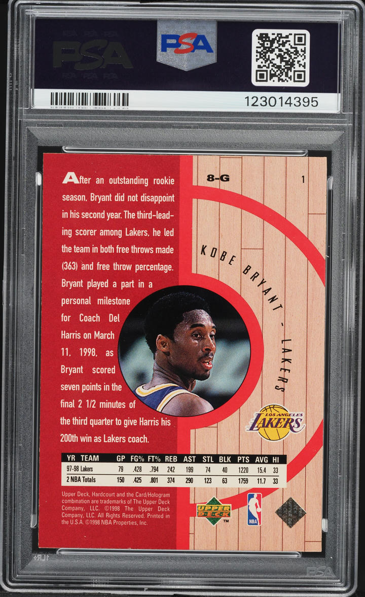 1998 Upper Deck Hardcourt Kobe Bryant #1 PSA 9 MINT