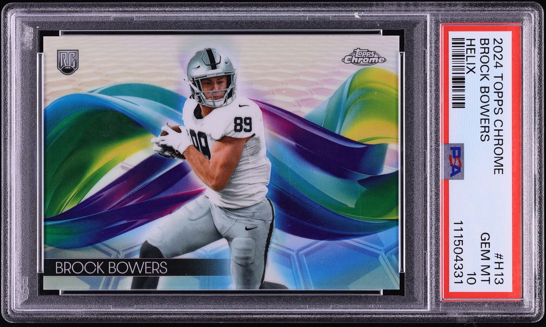 2024 Topps Chrome Helix Brock Bowers ROOKIE #H-13 PSA 10 GEM MINT