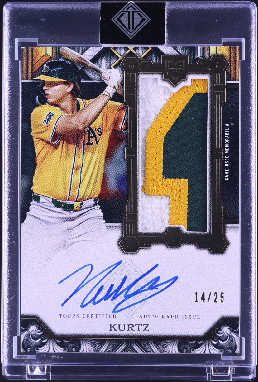 2025 Topps Transcendent Collection Showcase Nick Kurtz ROOKIE PATCH AUTO /25 #RSPA-NK