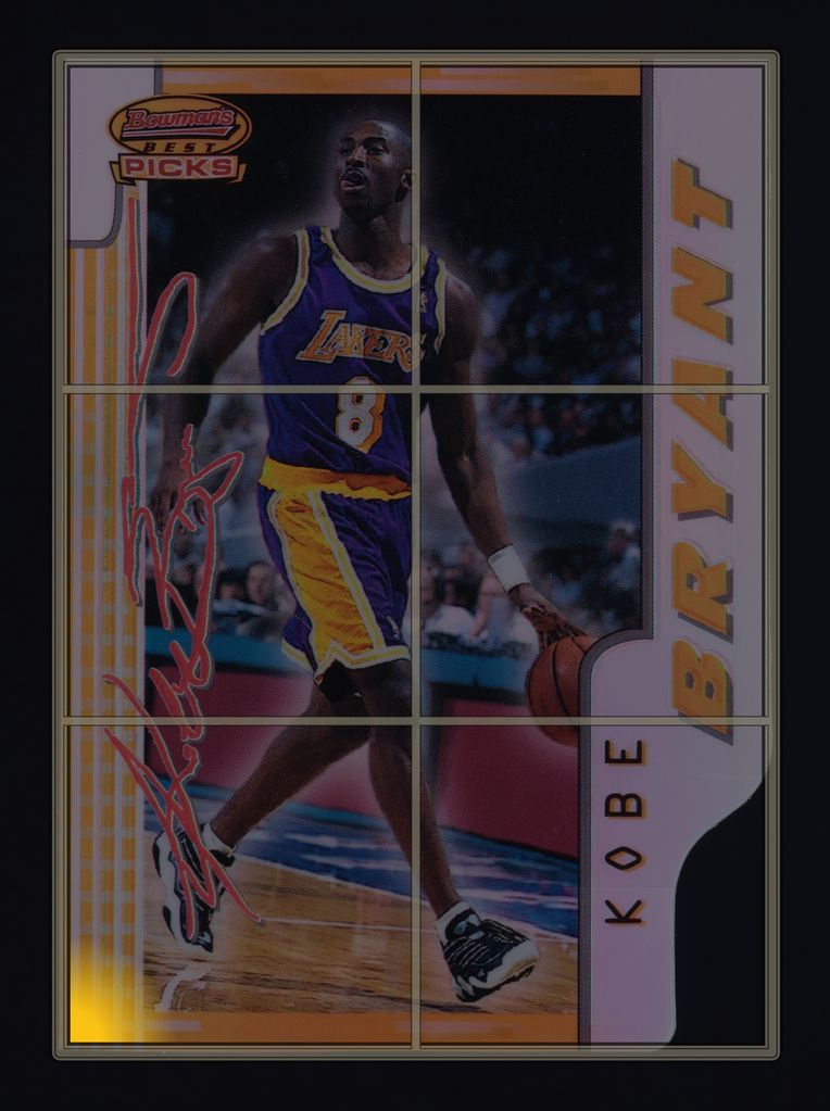 1996 Bowman's Best Picks Refractor Kobe Bryant ROOKIE #BP10 MBA AUTH
