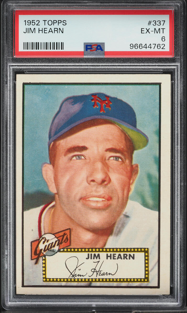 1952 Topps Jim Hearn #337 PSA 6 EXMT