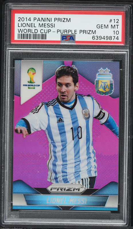 2018 Panini Prizm World Cup Purple Lionel Messi /99 #1 PSA 9 MINT