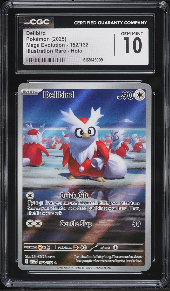 2025 Pokemon Mega Evolution IR Delibird #152 CGC 10 GEM MINT