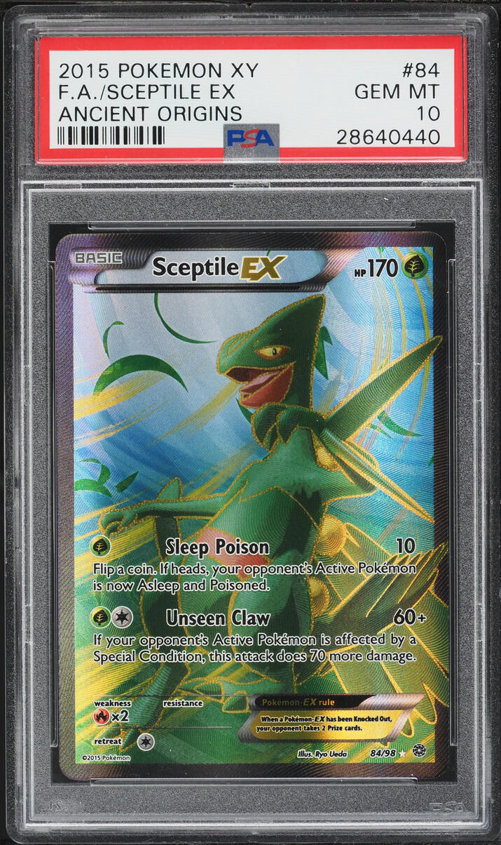 2015 Pokemon XY Ancient Origins Full Art Sceptile EX #84 PSA 10 GEM MINT