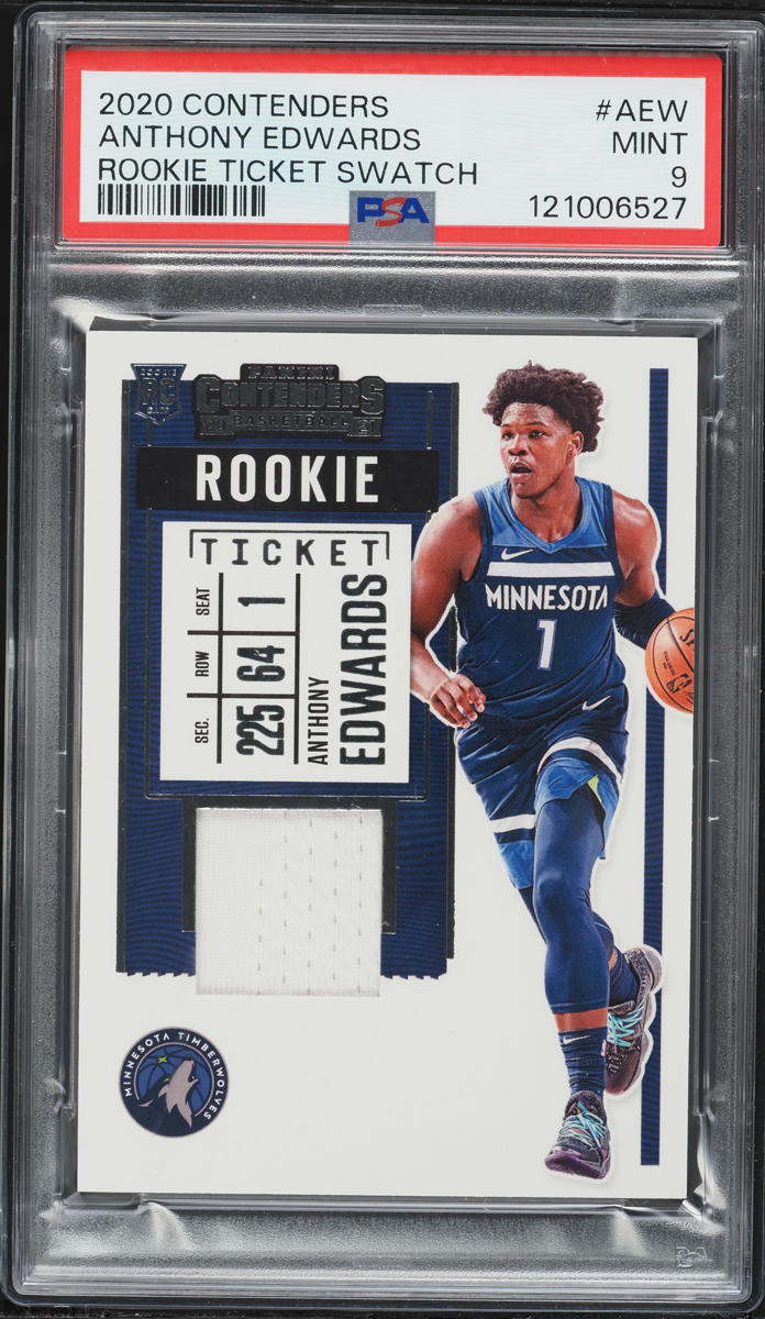 2020 Panini Contenders Anthony Edwards ROOKIE PATCH #RS-AEW PSA 9 MINT