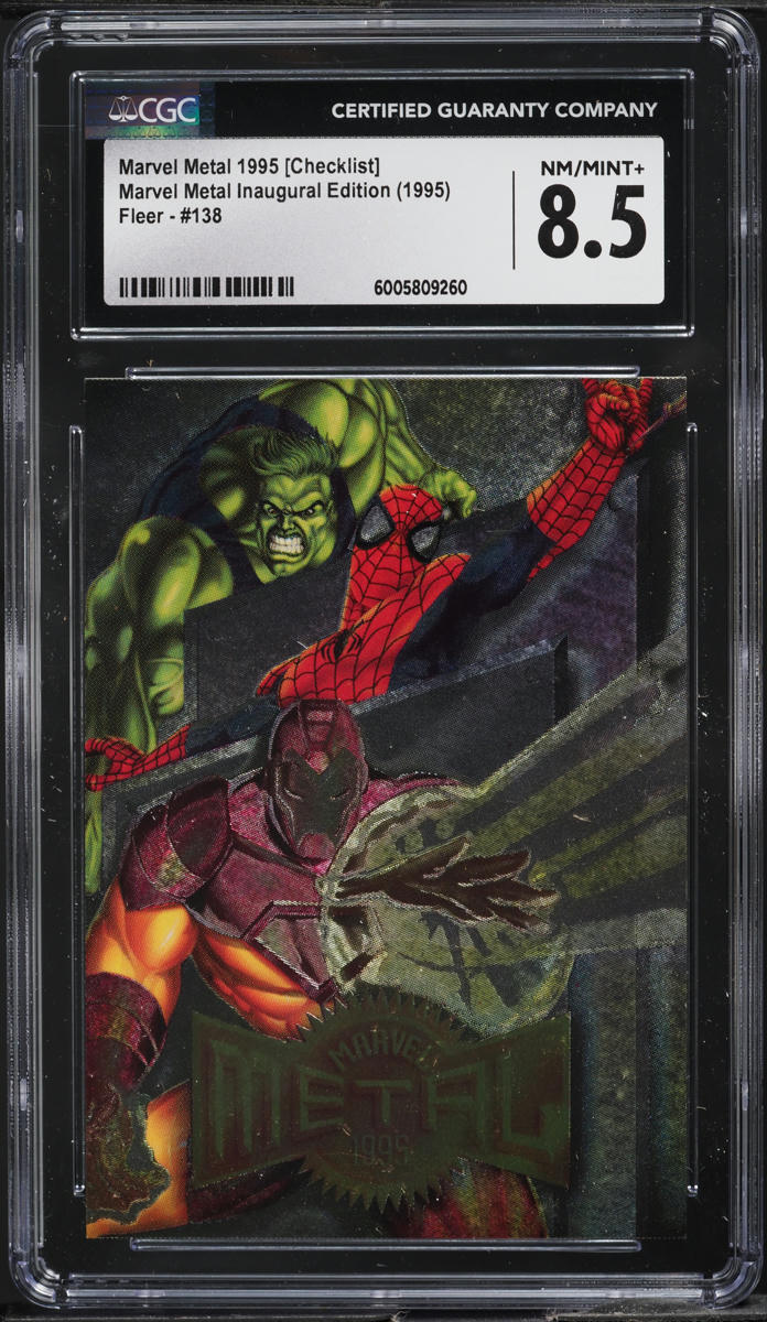 1995 Marvel Metal Inaugural Edition Checklist #138 CGC 8.5 NM-MT+