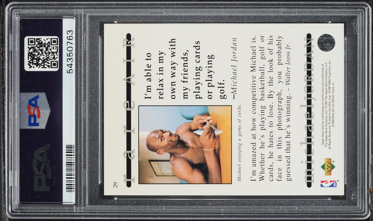 1997 Upper Deck MJ Rare Air Michael Jordan #29 PSA 9 MINT