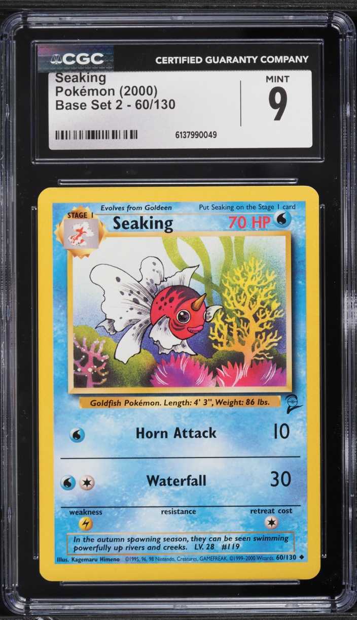 2000 Pokemon Base Set 2 Seaking #60 CGC 9 MINT