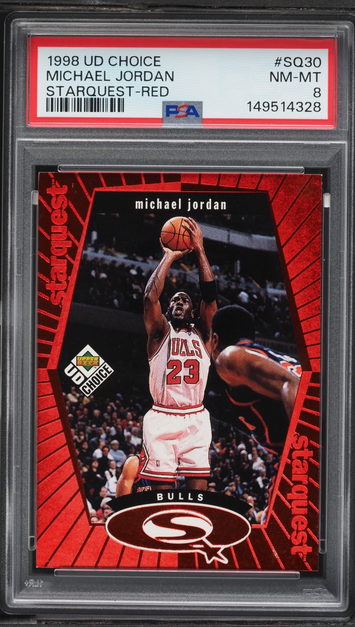 1998 Upper Deck Choice Starquest Red Michael Jordan #SQ30 PSA 8 NM-MT