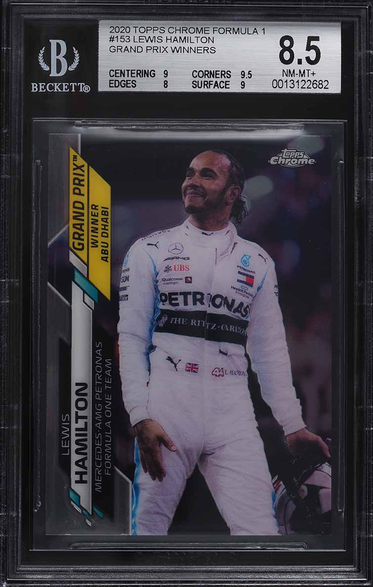 2020 Topps Chrome Sapphire Formula 1 Aqua Refractor Lewis Hamilton