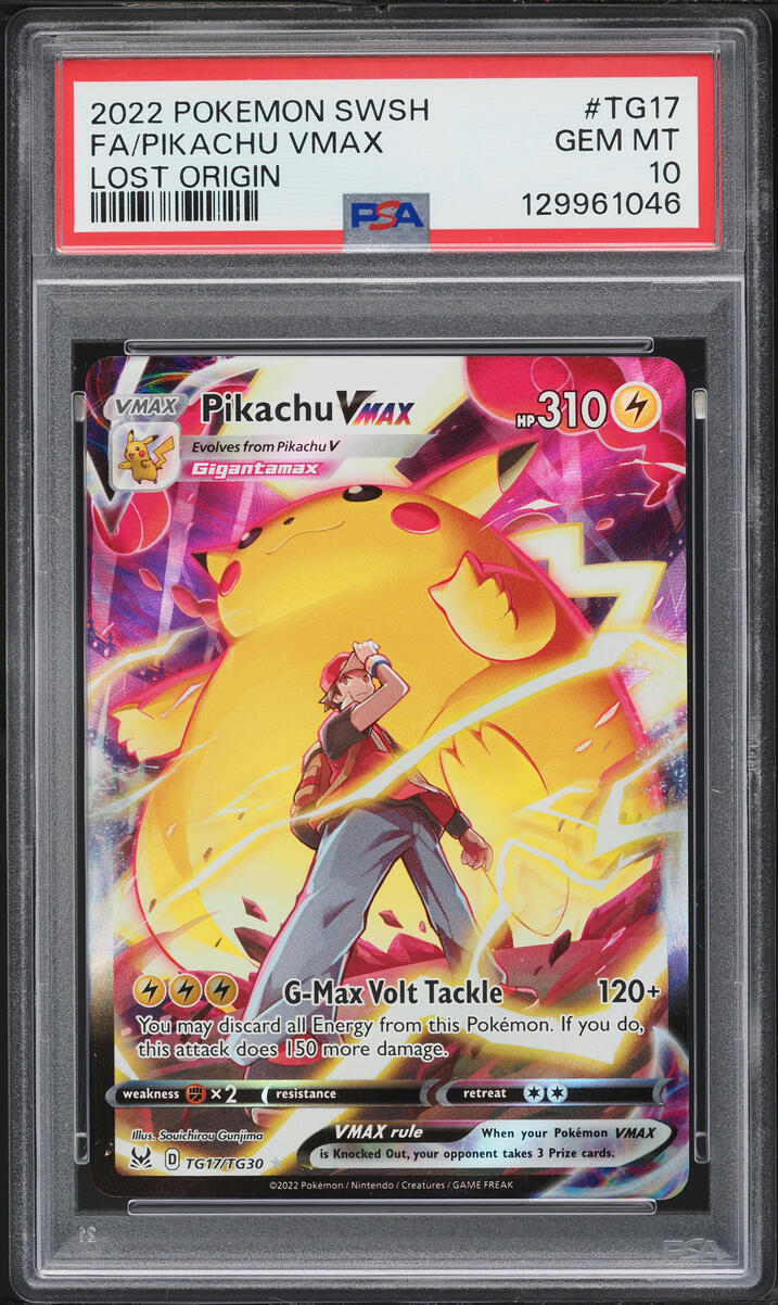 2022 Pokemon Sword & Shield Lost Origin CHR Pikachu VMAX #TG17 PSA 10 GEM MINT