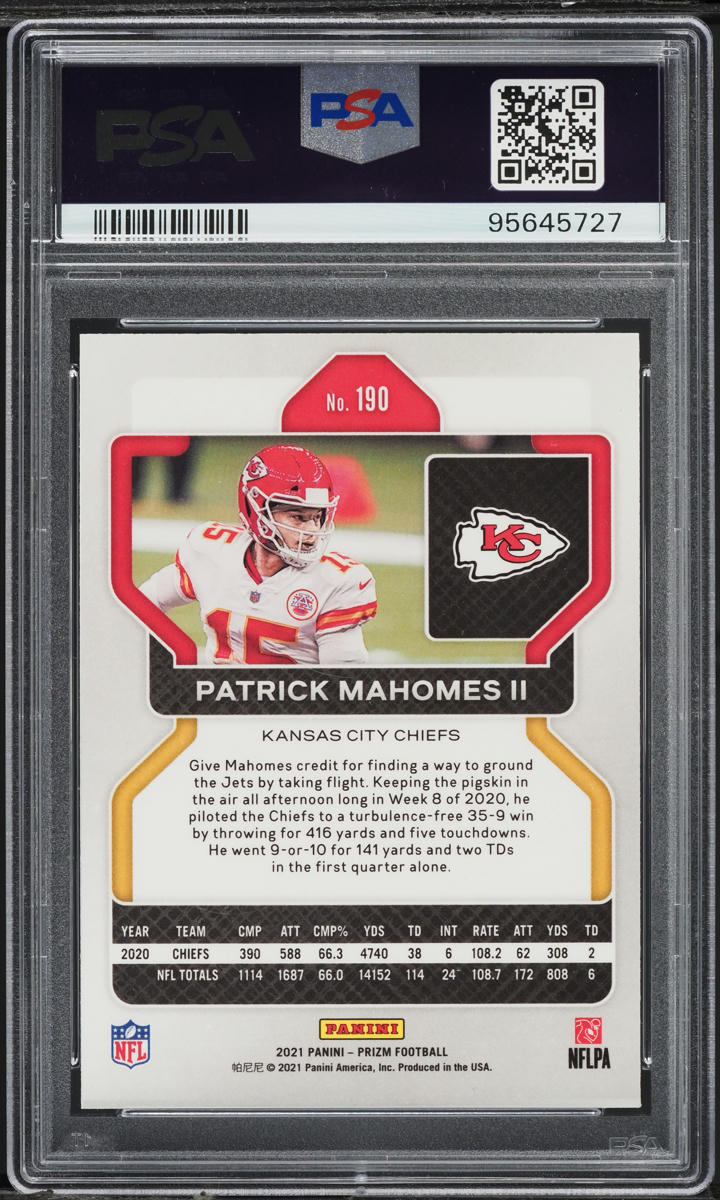 2021 Panini Prizm Patrick Mahomes II #190 PSA 10 GEM MINT