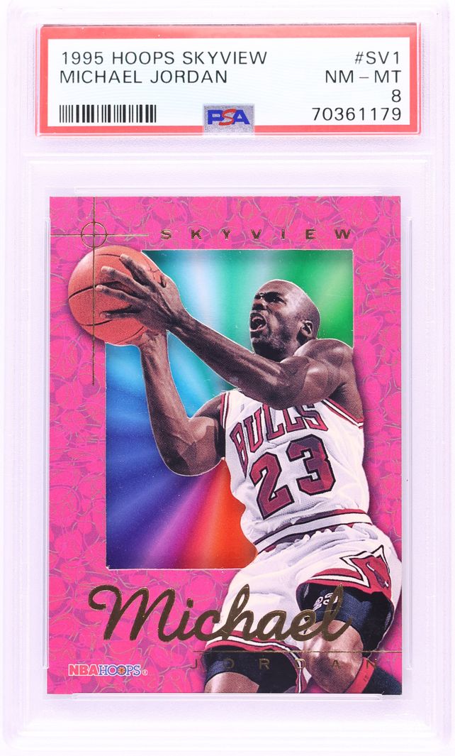 1995 Hoops Skyview Michael Jordan #SV1 PSA 8 NM-MT