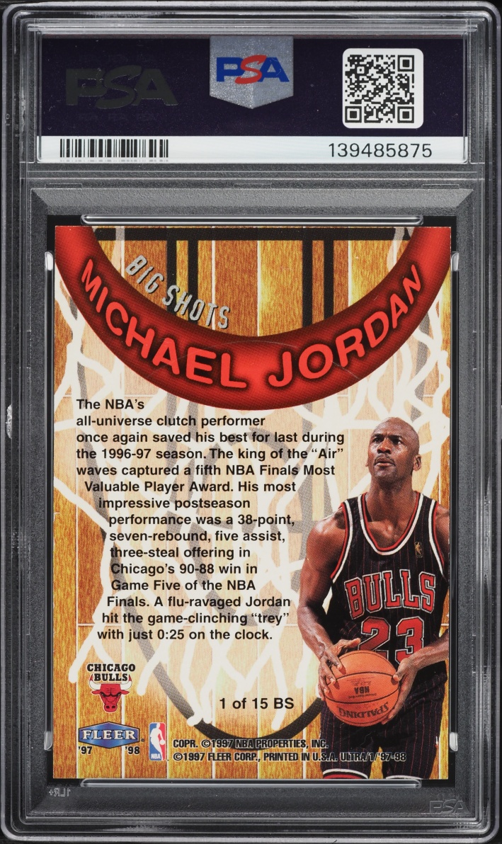 1997 Ultra Big Shots Michael Jordan #1BS PSA 9 MINT